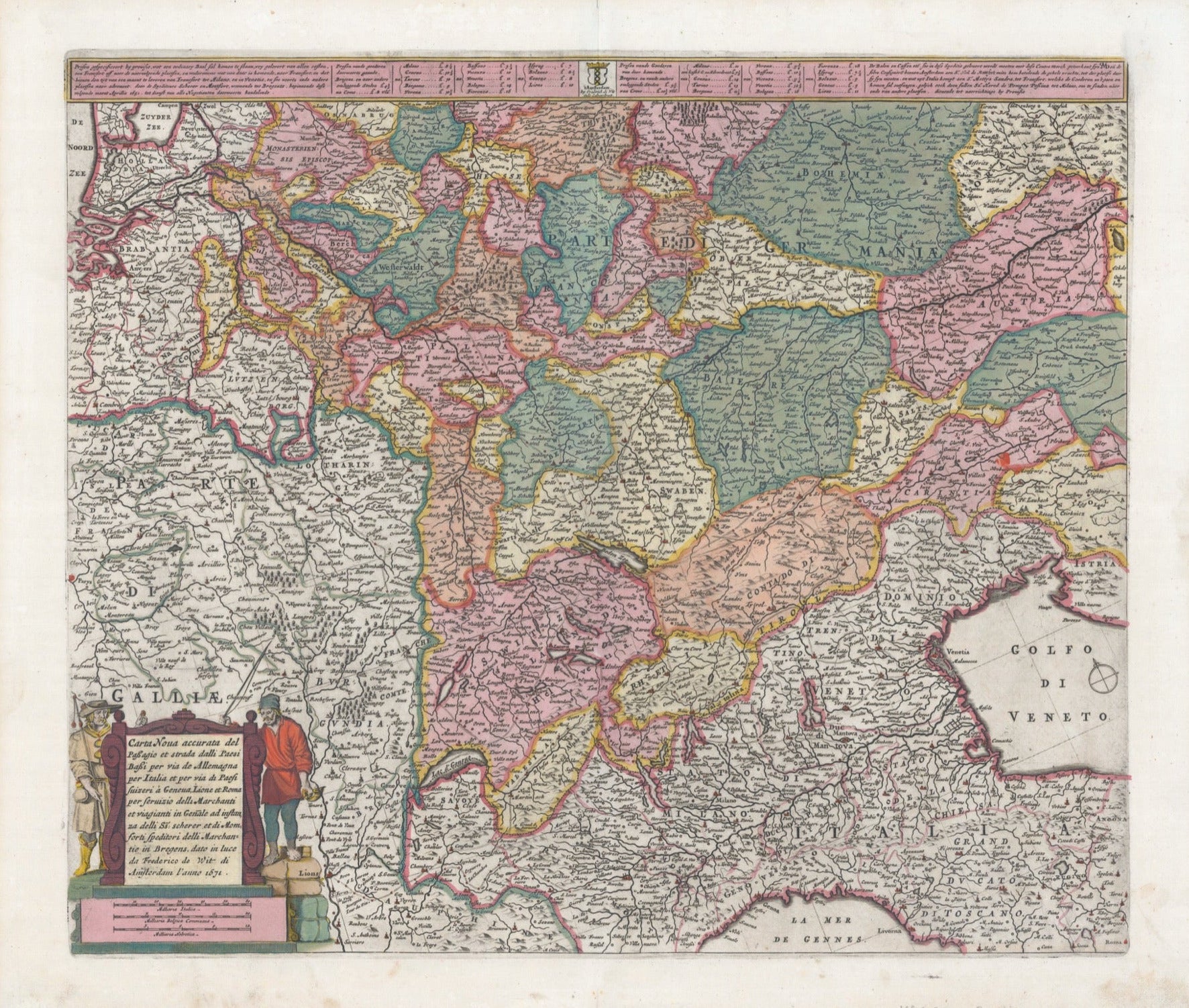 Deutschland und Schweiz im Jahr 1671