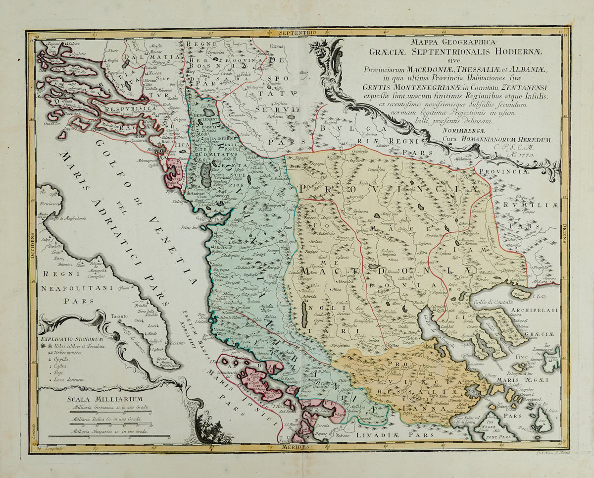 Albanien, Mazedonien und Griechenland im Jahr 1770