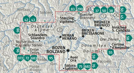 699 Südtirol, Alto Adige 1:50.000 - Kompass Wanderkartenset