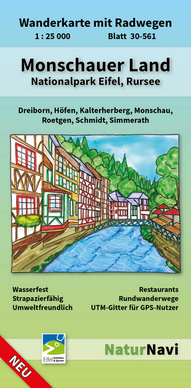 Monschauer Land - Nationalpark Eifel, Rursee - 1:25.000 NaturNavi Wanderkarte