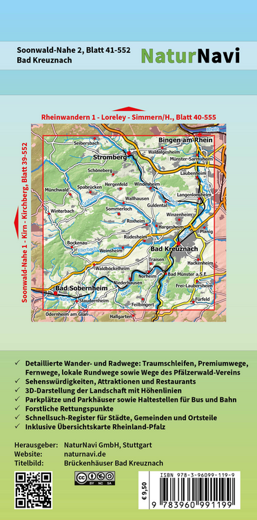 Soonwald-Nahe 2 - Bad Kreuznach - 1:25.000 NaturNavi Wanderkarte