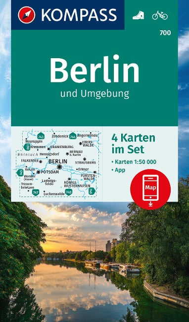 700 Berlin u. Umgebung  1:50000 - Kompass Wanderkarte