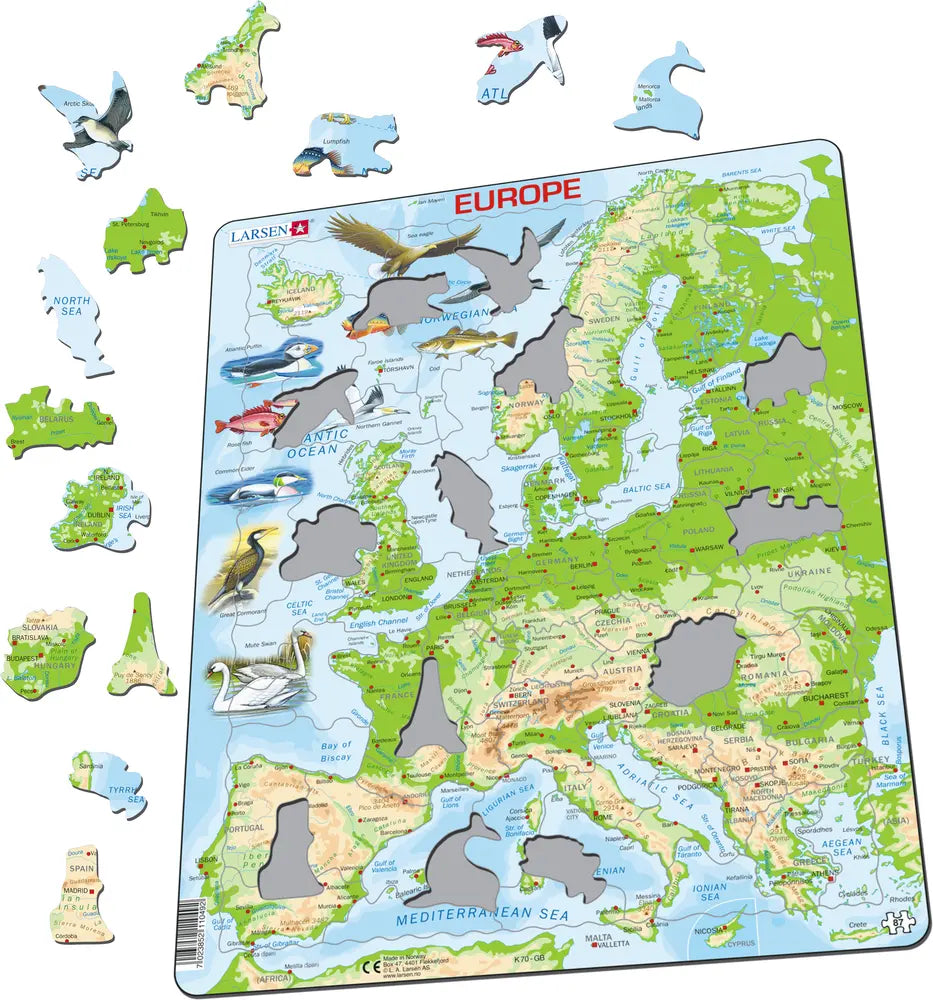 Europa Physisch - Larsen Puzzle