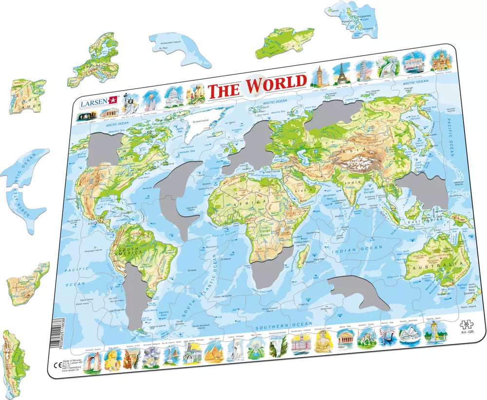 Welt Physisch - Larsen Puzzle