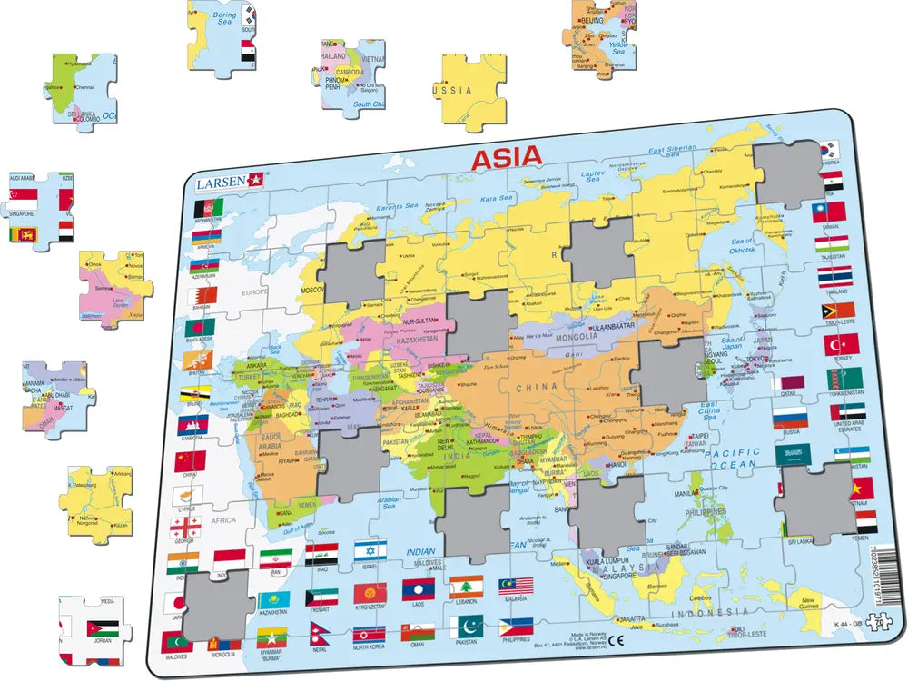Asien Politisch - Larsen Puzzle