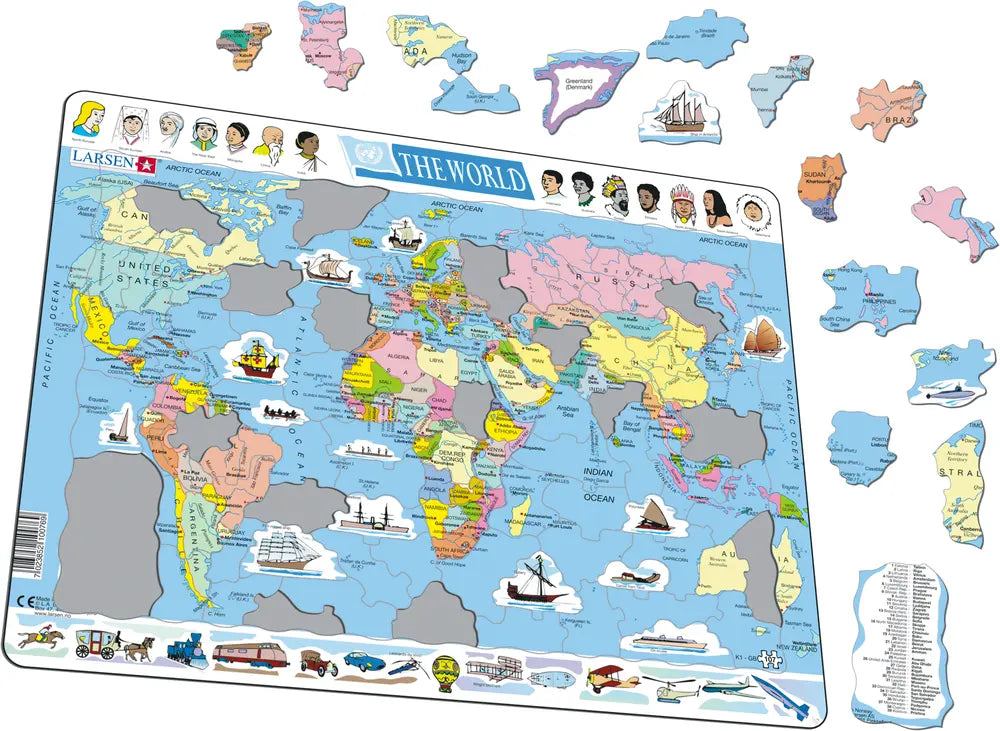 Welt Politisch - Larsen Puzzle