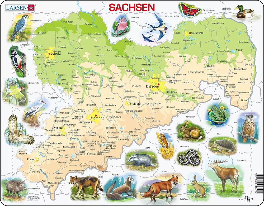 Sachsen Physisch - Larsen Puzzle