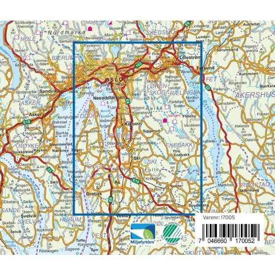 Oslo Østmark 1:50.000 - Turkart Pro Wanderkarte