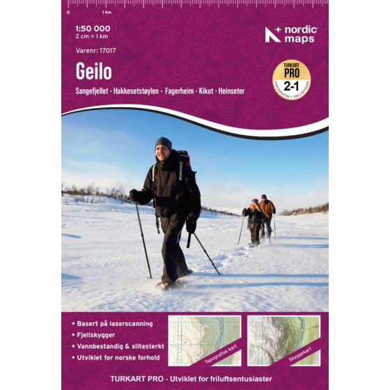 Geilo 1:50.000 - Turkart Pro Wanderkarte
