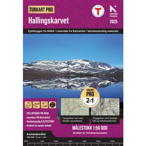 Hallingskarvet 1:50.000 - Turkart Pro Wanderkarte