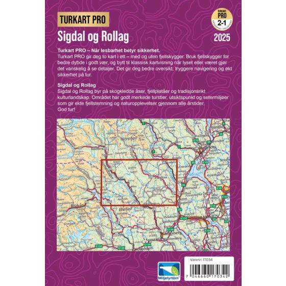 Sigdal og Rollag 1:50.000 - Turkart Pro Wanderkarte