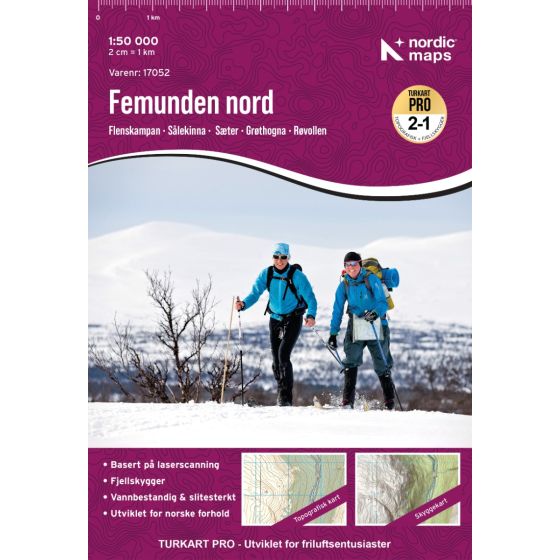 Femunden Nord 1:50.000 - Turkart Pro Wanderkarte