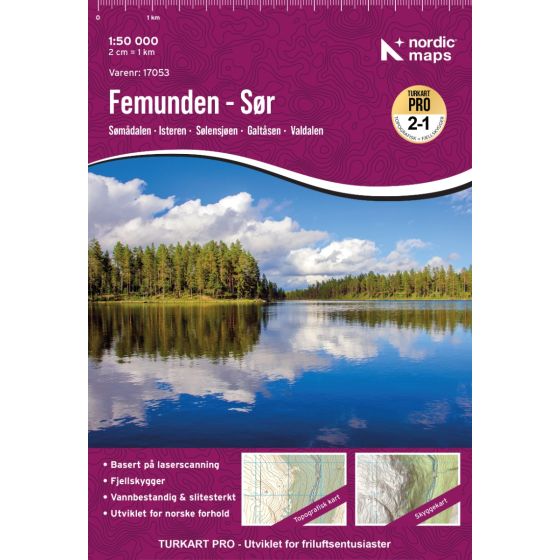 Femunden Sor 1:50.000 - Turkart Pro Wanderkarte
