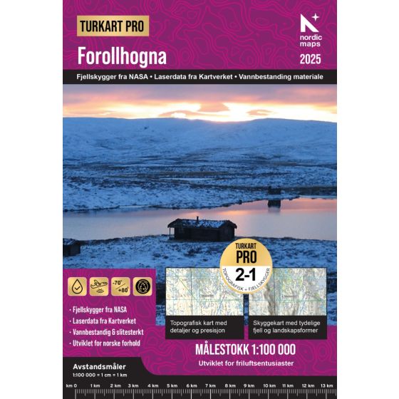 Forollhogna 1:100.000 - Turkart Pro Wanderkarte