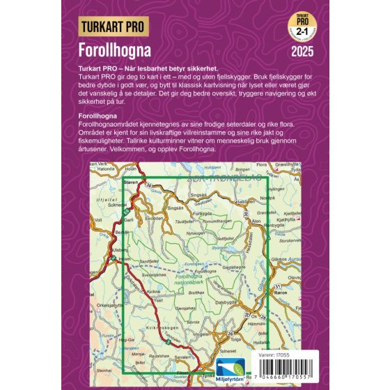 Forollhogna 1:100.000 - Turkart Pro Wanderkarte
