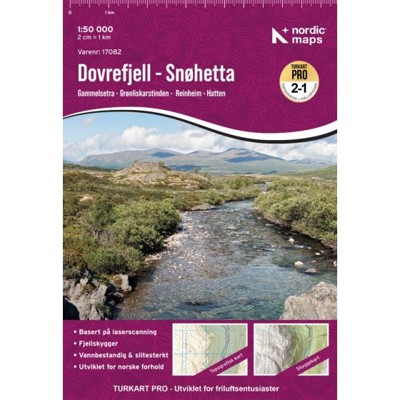 Dovrefjell Snøhetta 1:50.000 - Turkart Pro Wanderkarte