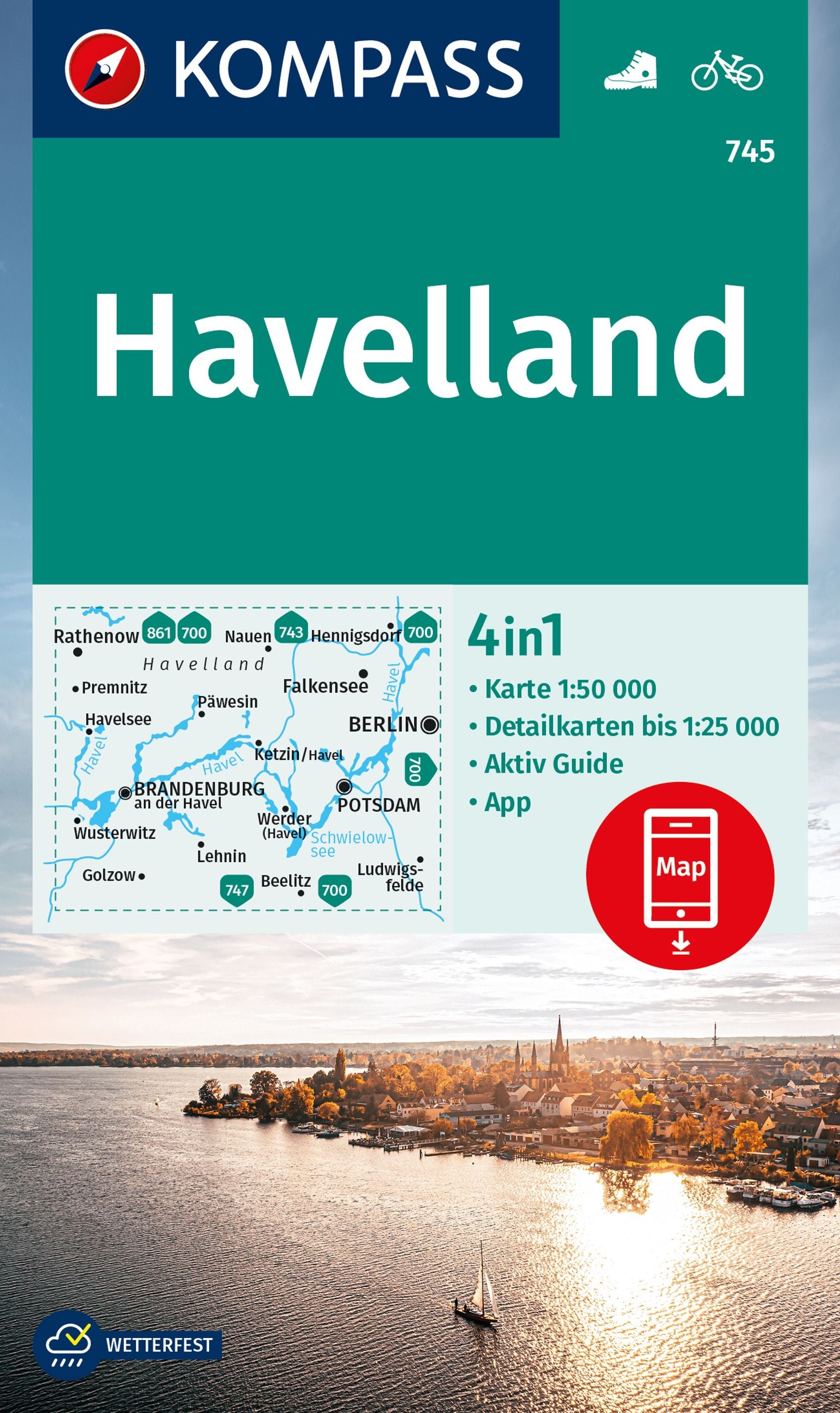 745 Havelland 1:50.000 - Kompass Wanderkarte