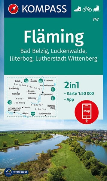 747 Fläming - Kompass Wanderkarte 1:50.000