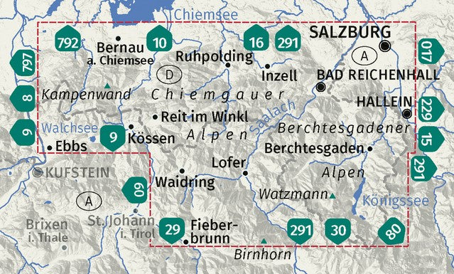 795 Berchtesgadener und Chiemgauer Alpen 1:25.000