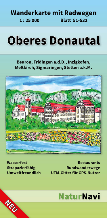 Oberes Donautal - 1:25.000 NaturNavi Wanderkarte