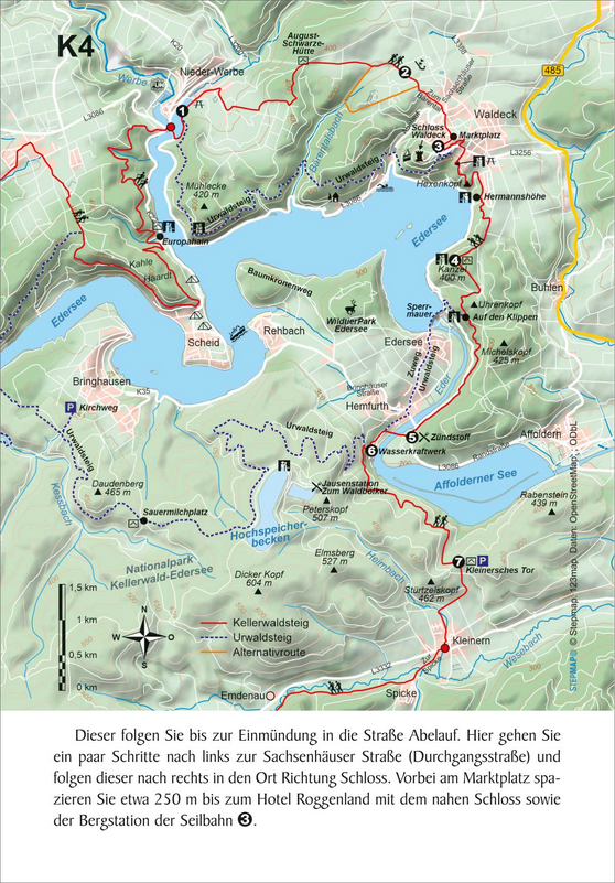 Kellerwaldsteig mit Urwaldsteig Edersee