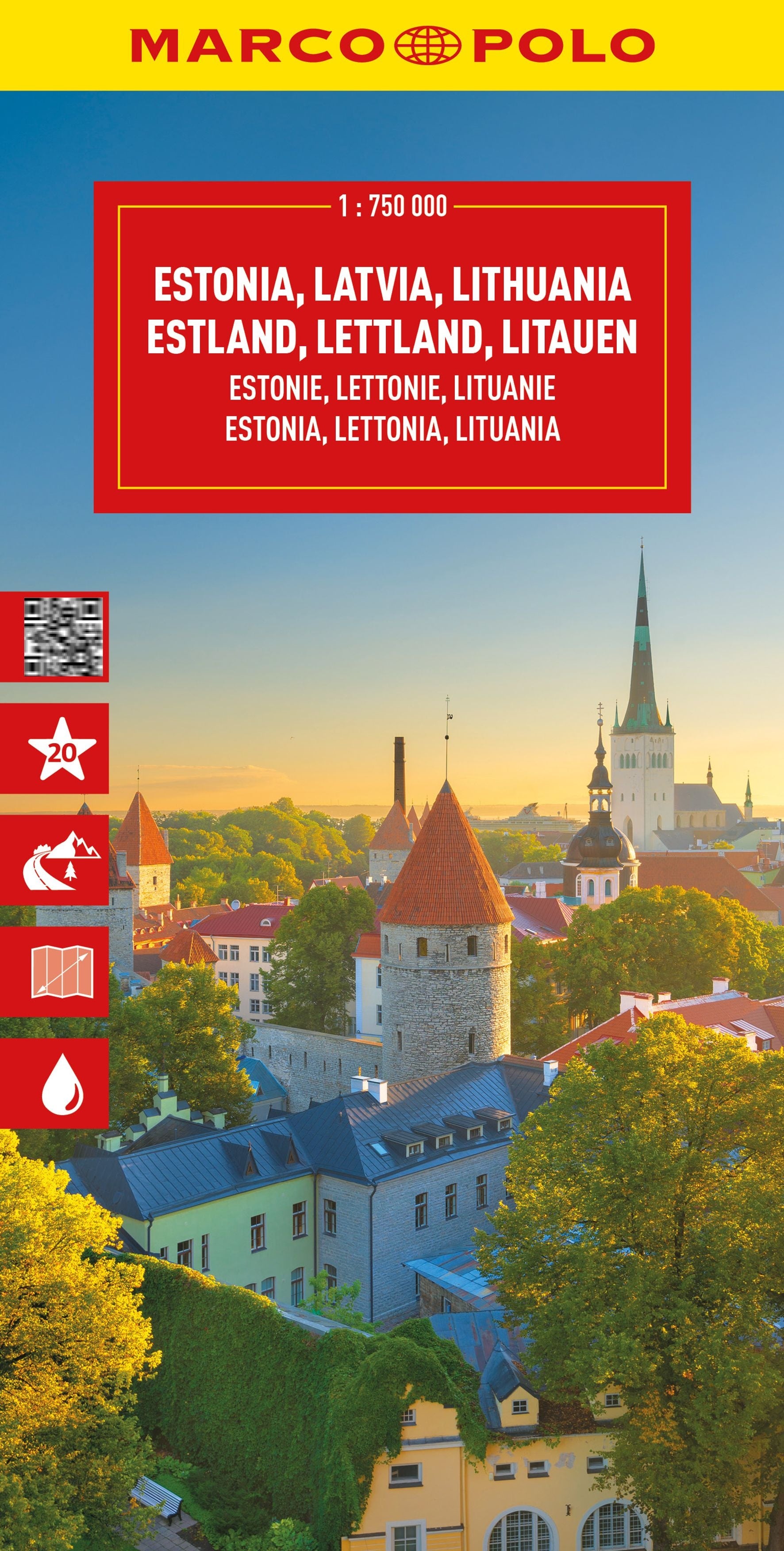 Marco Polo Länderkarte Baltikum - 1:750.000