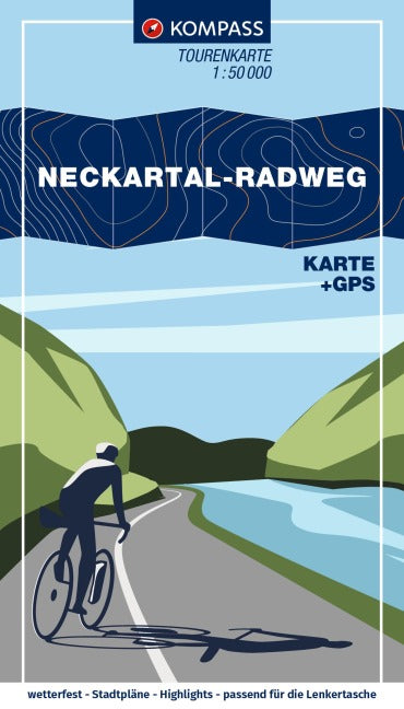 7044 Neckartal-Radweg 1 : 50 000 - Kompass Karten