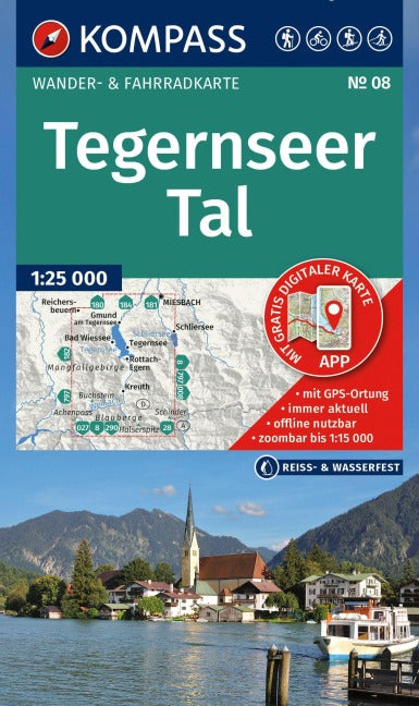 08 Tegernseer Tal 1:25.000 - Kompass Wanderkarte