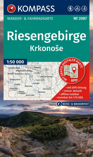 2087 Riesengebirge / Krkonose - Kompass Wanderkarte