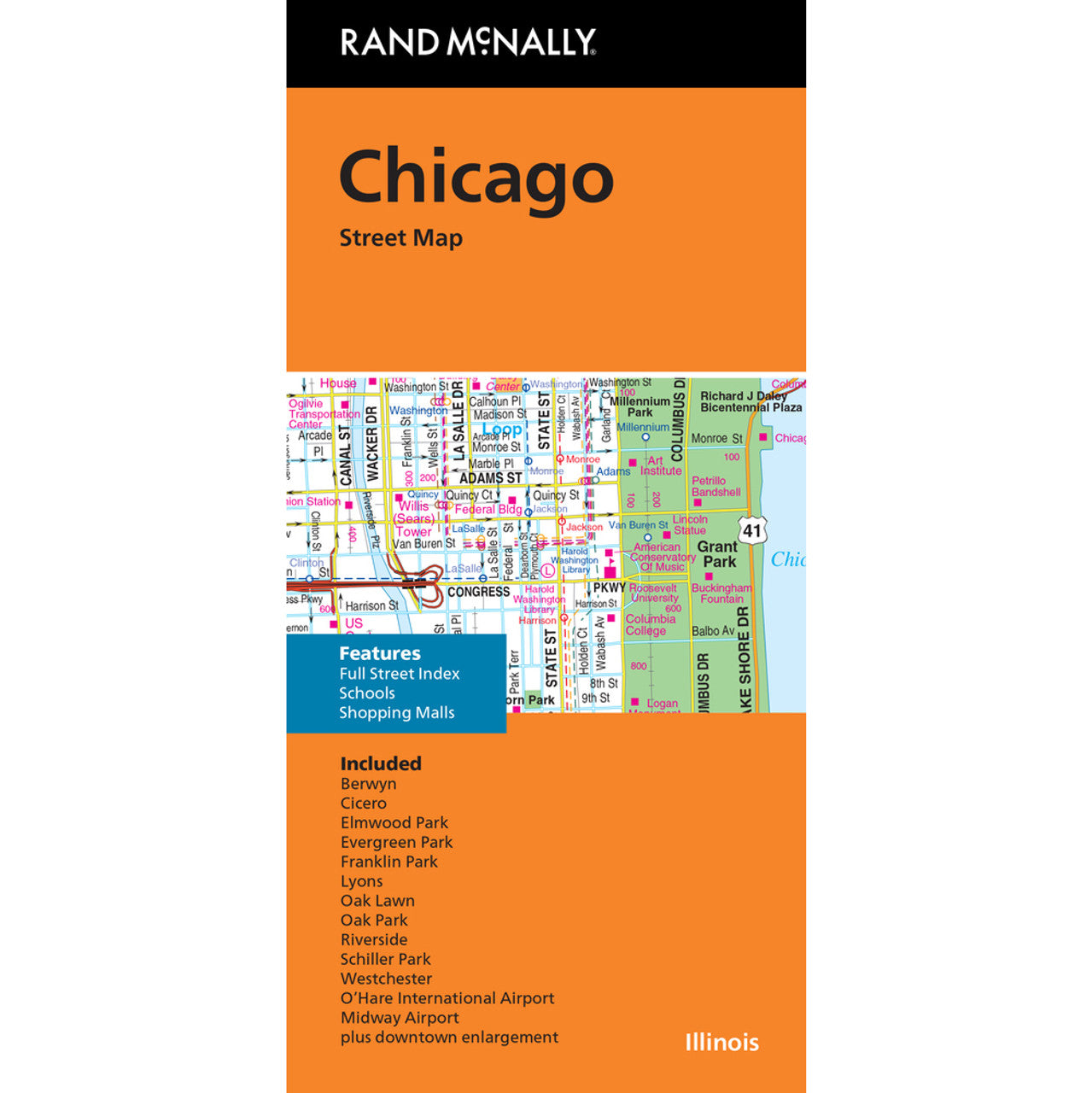 Chicago - Stadtplan Rand McNally