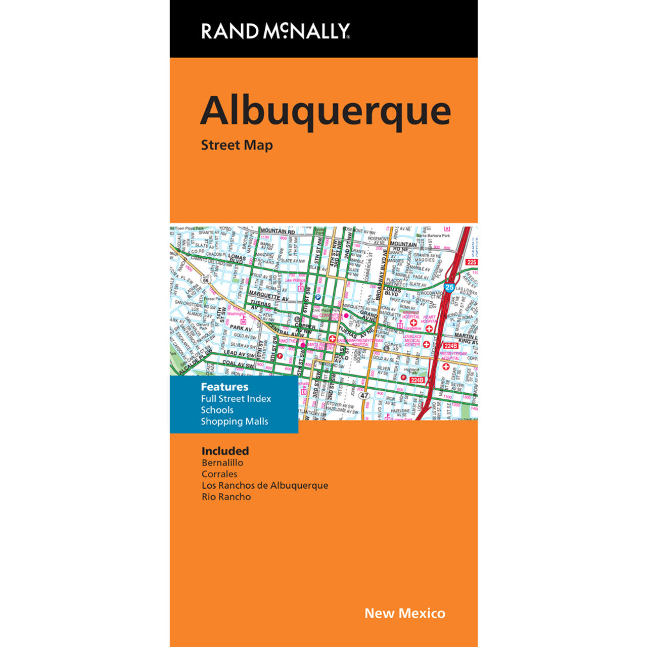 Albuquerque - Stadtplan Rand McNally