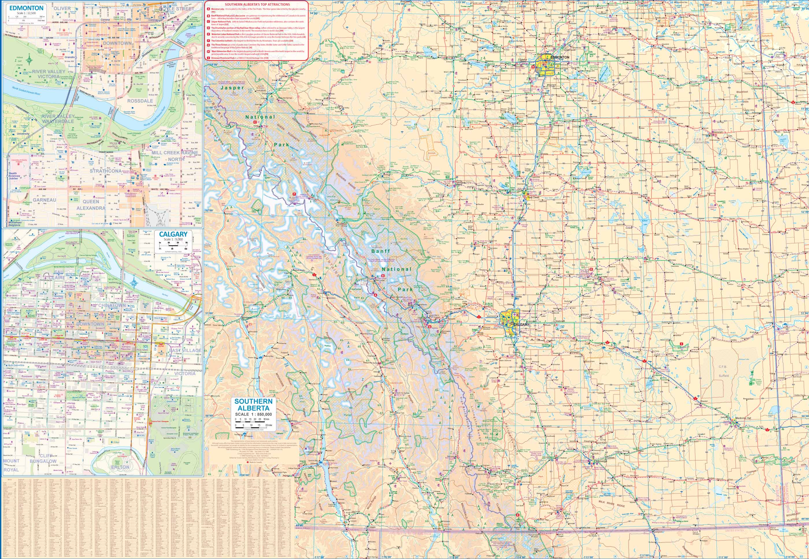 Southern Alberta - 1:850.000 ITM