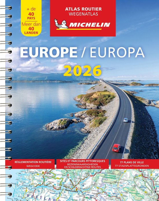Michelin Europa - Straßen- und Reiseatlas Spiralbindung