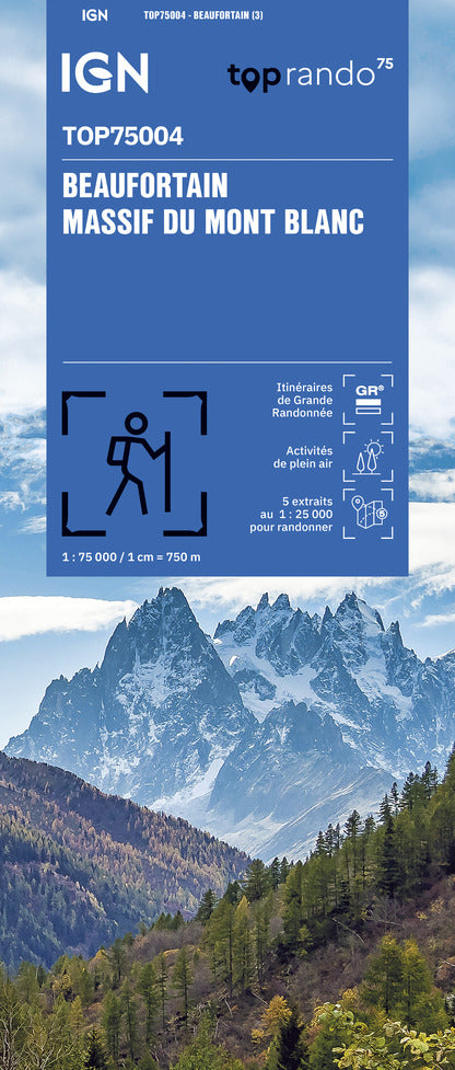 Beaufortin - Massif du Mont Blanc 1:75.000