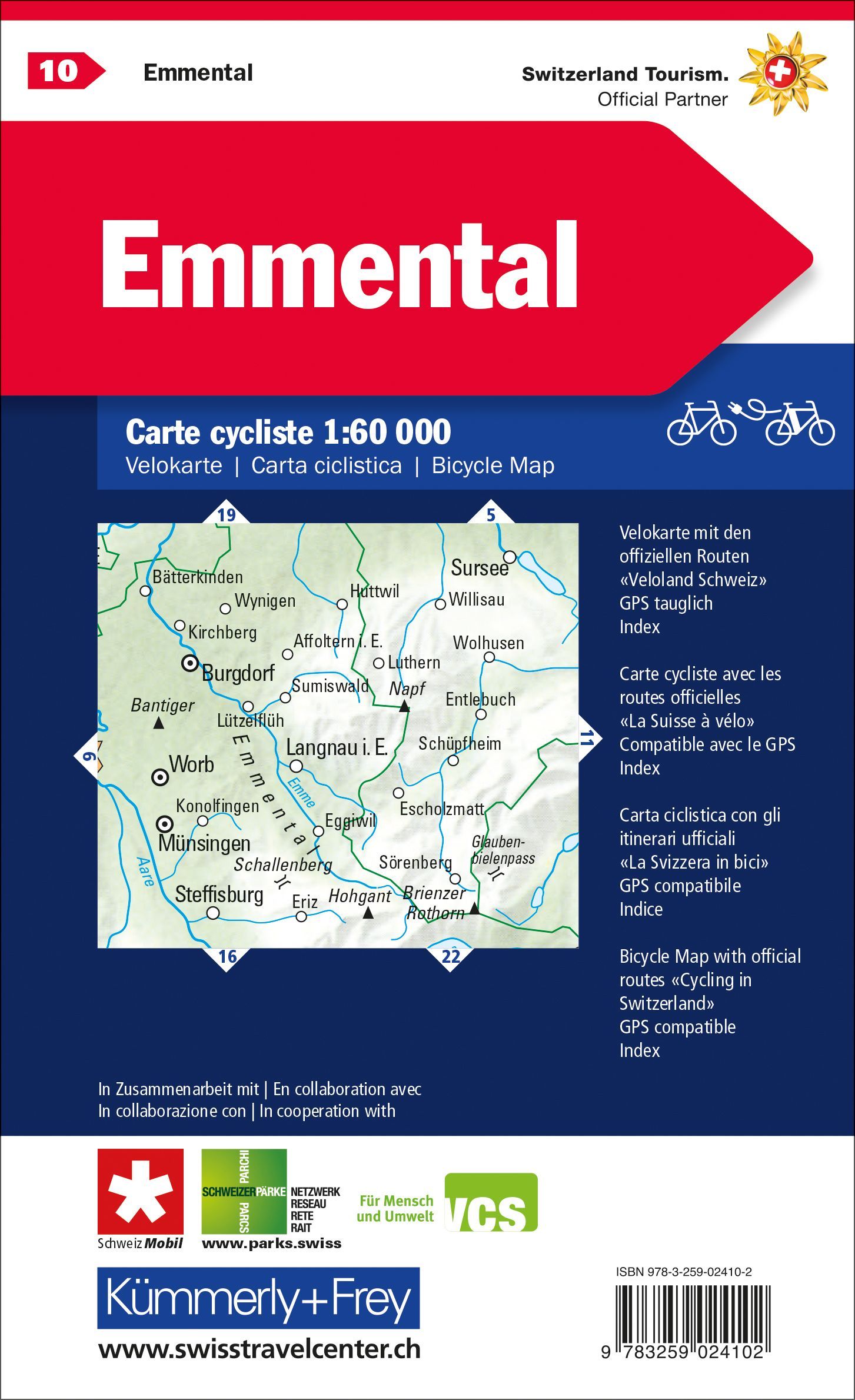 Fahrradkarten Schweiz - 1:60.000 - Kümmerly & Frey