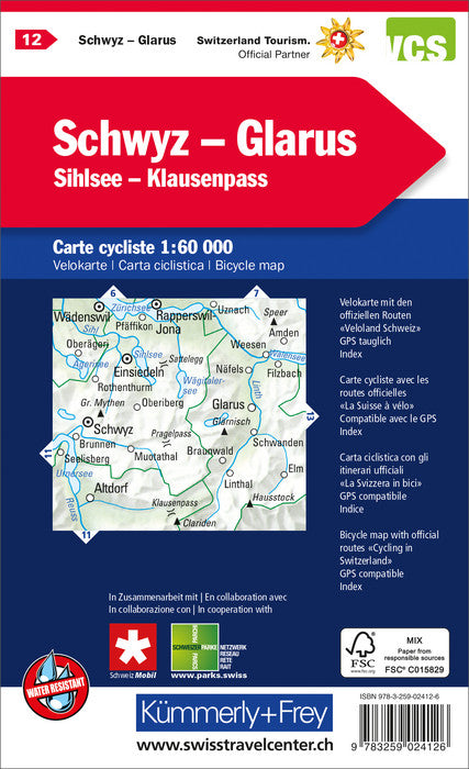 Fahrradkarten Schweiz - 1:60.000 - Kümmerly & Frey