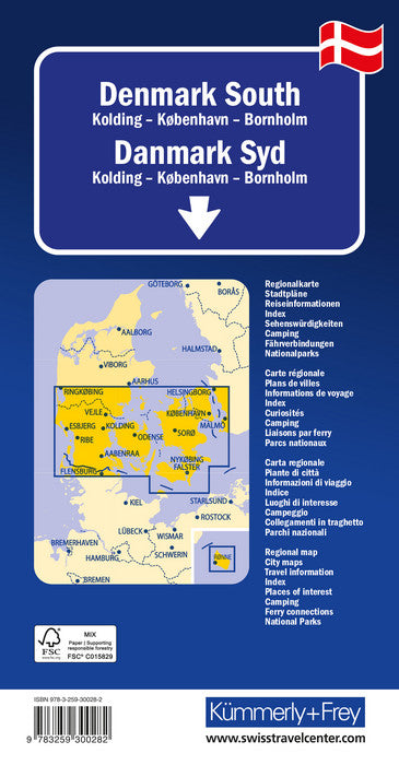Dänemark Süd Regionalkarte 1:200.000 - Kümmerly und Frey