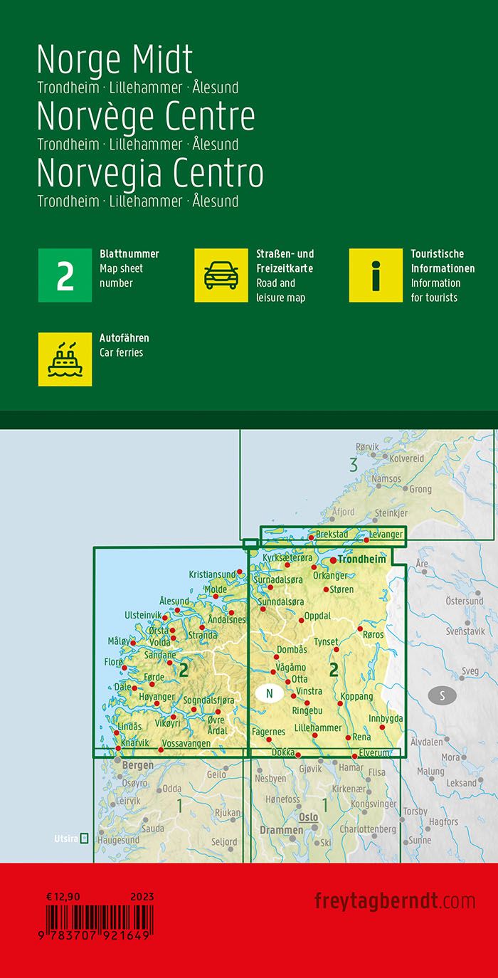 Norwegen Mitte (Blatt 2) - 1:250.000 - Straßenkarte