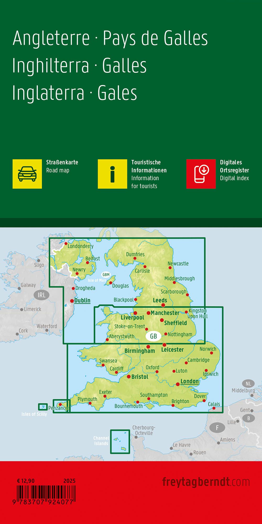 England - Wales 1:400.000 - Freytag & Berndt Straßenkarte