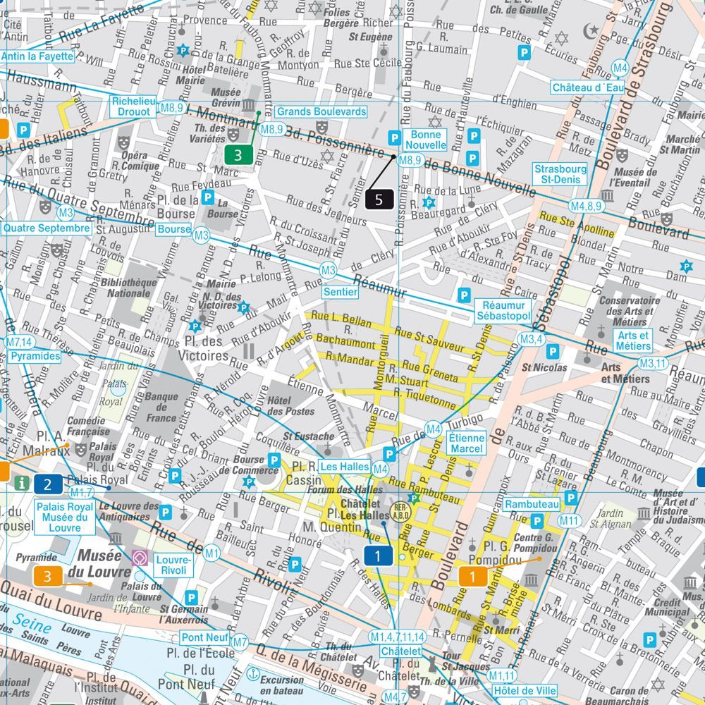 Paris - Pocket-Stadtplan 1:11.000