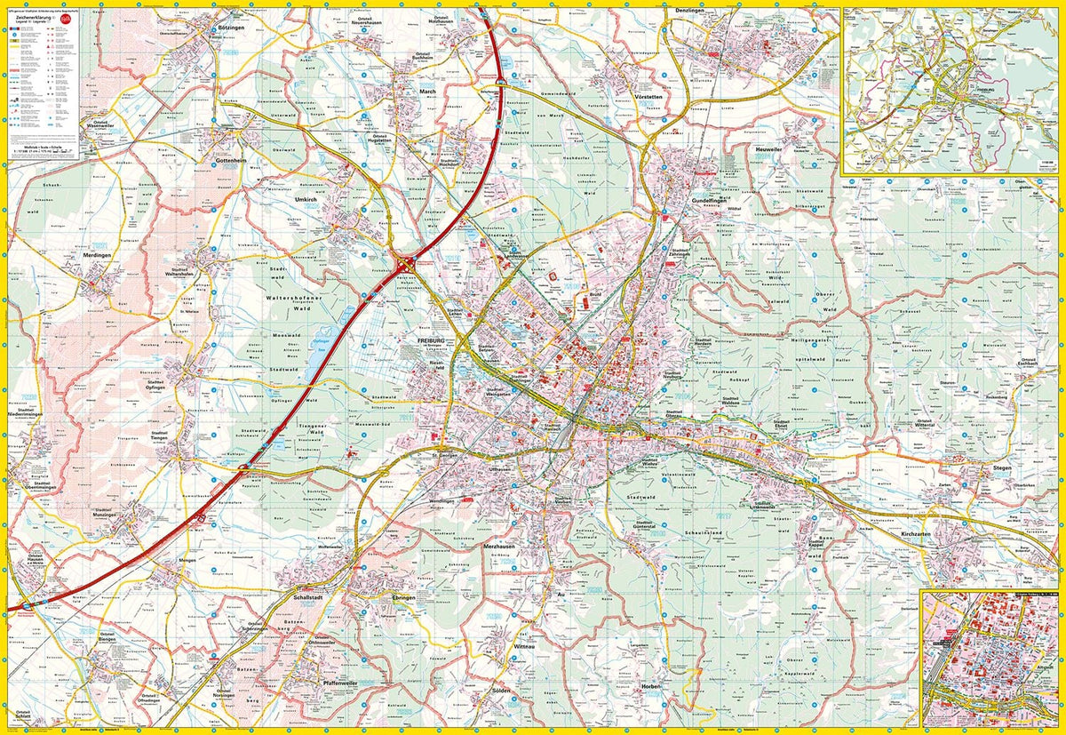 Falk Stadtplan Extra Freiburg 1:17.500