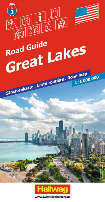 03 USA Great Lakes 1.000.000 - Hallwag Straßenkarte