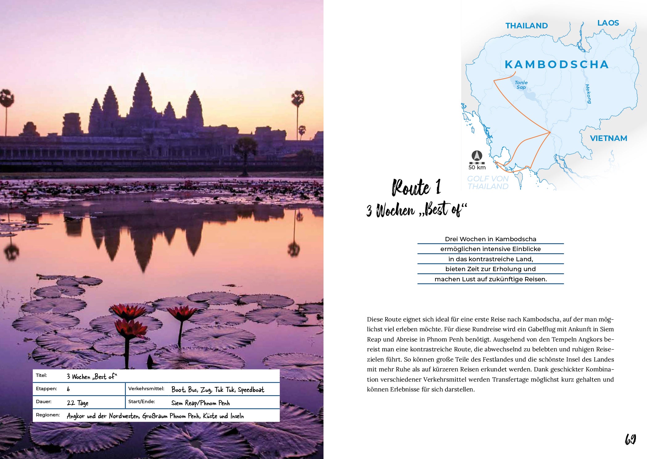 Reiserouten durch Kambodscha