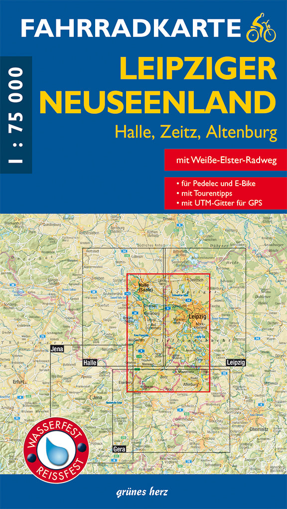 Leipziger Neuseenland 1:75.000 - Fahrradkarte Grünes Herz