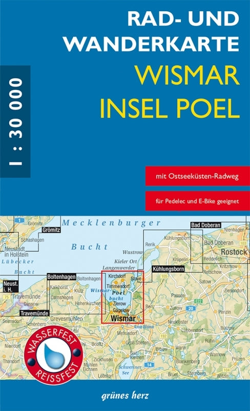 Rad- & Wanderkarte Wismar, Insel Poel - 1:30.000