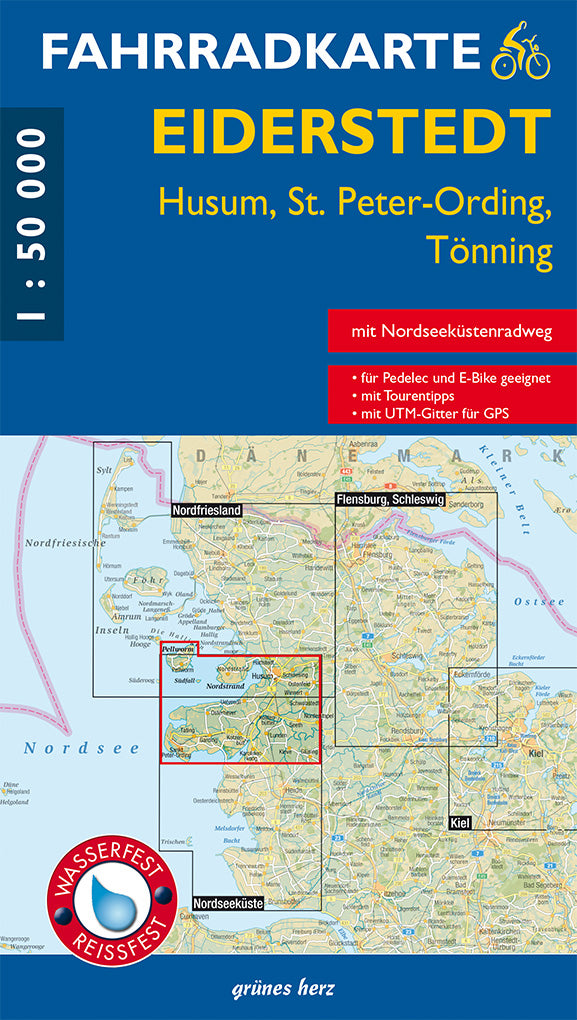Eiderstedt 1:50.000 - Fahrradkarte Grünes Herz