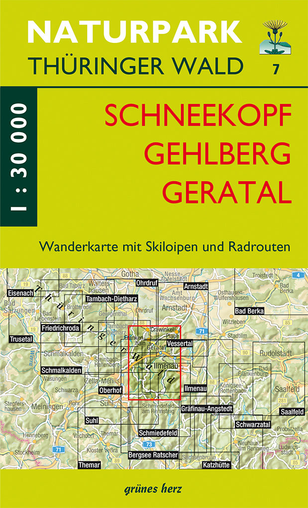 Schneekopf, Gehlberg, Gräfenroda 1:30.000 - Wanderkarte Grünes Herz