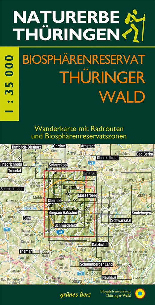Wanderkarte Biosphärenreservat Thüringer Wald - 1:35.000