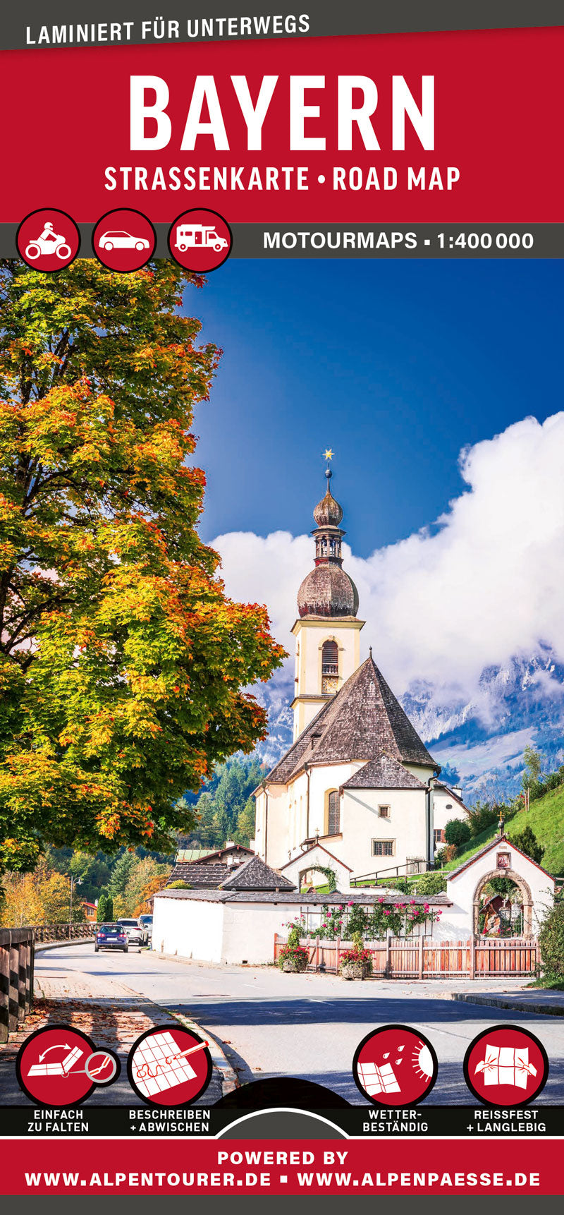 Bayern 1:400.000 - MoTourMaps - Motorradkarte