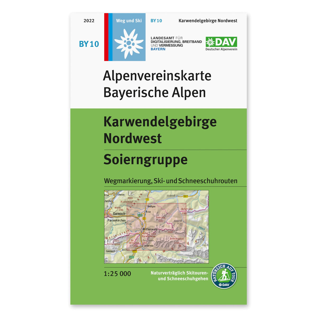 BY10 Bayerische Alpen - Karwendelgebirge Nordwest 1:25.000 - Alpenverein